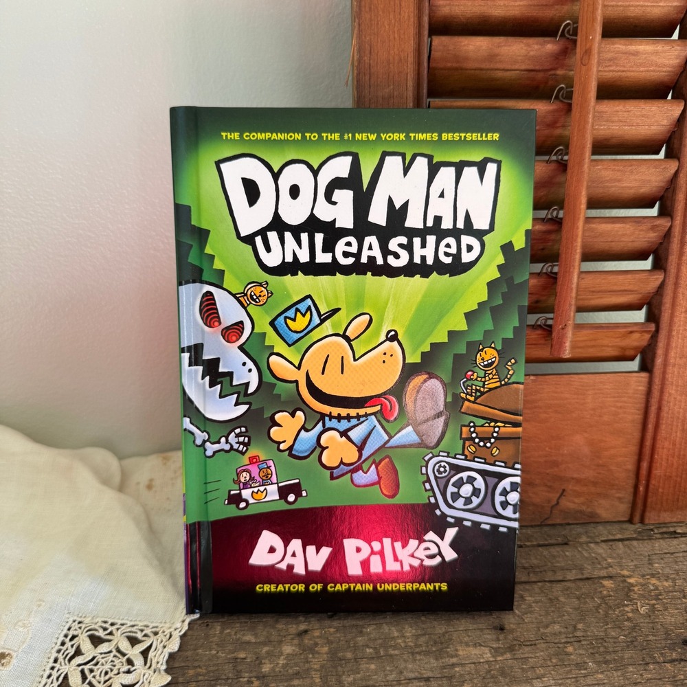 Dog Man Unleashed Dav Pilkey Hardcover Graphic Novel Scholastic Book 2 Comic